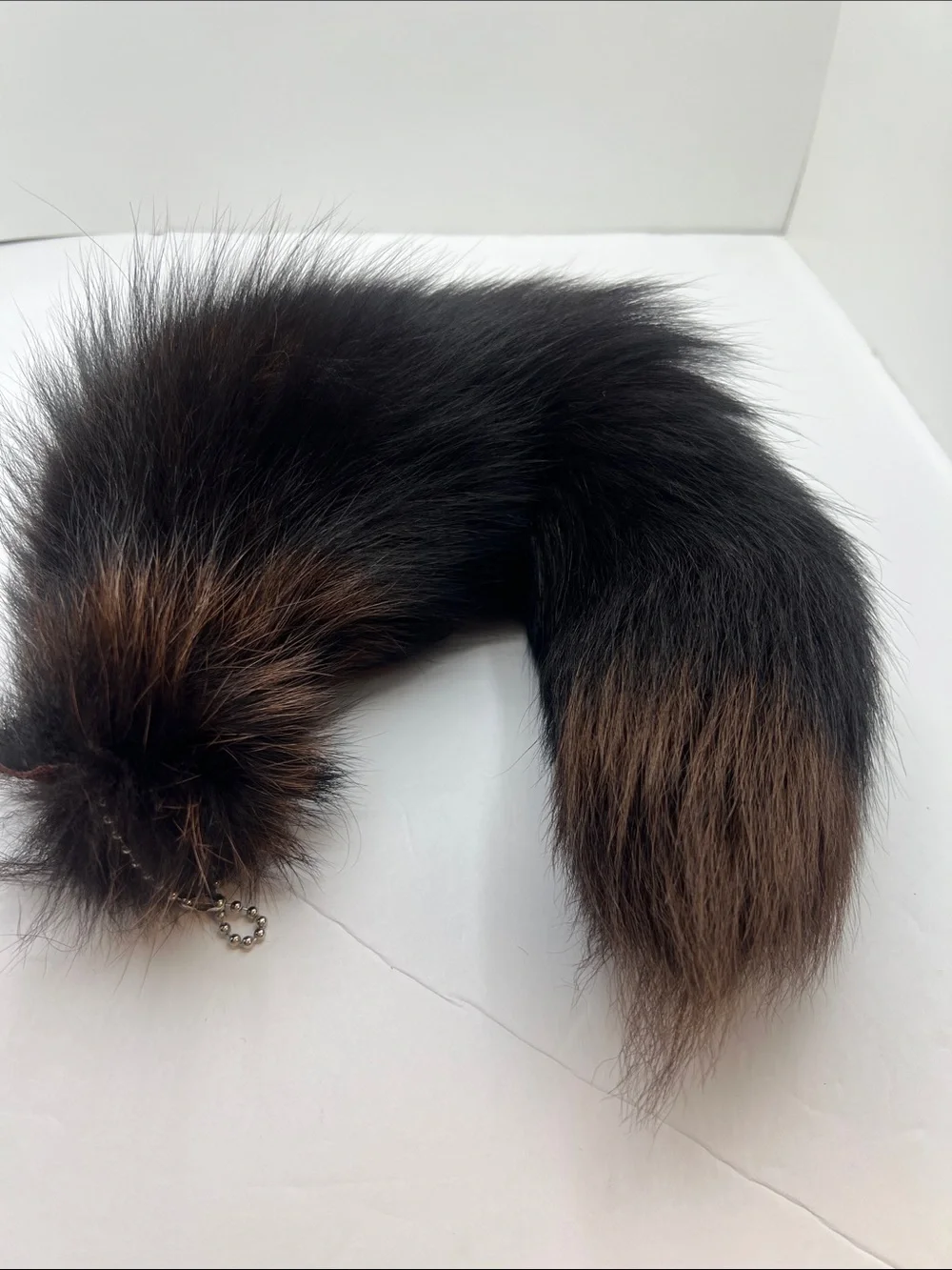 🦊 Fur Tail Keychain - Dark Brown
